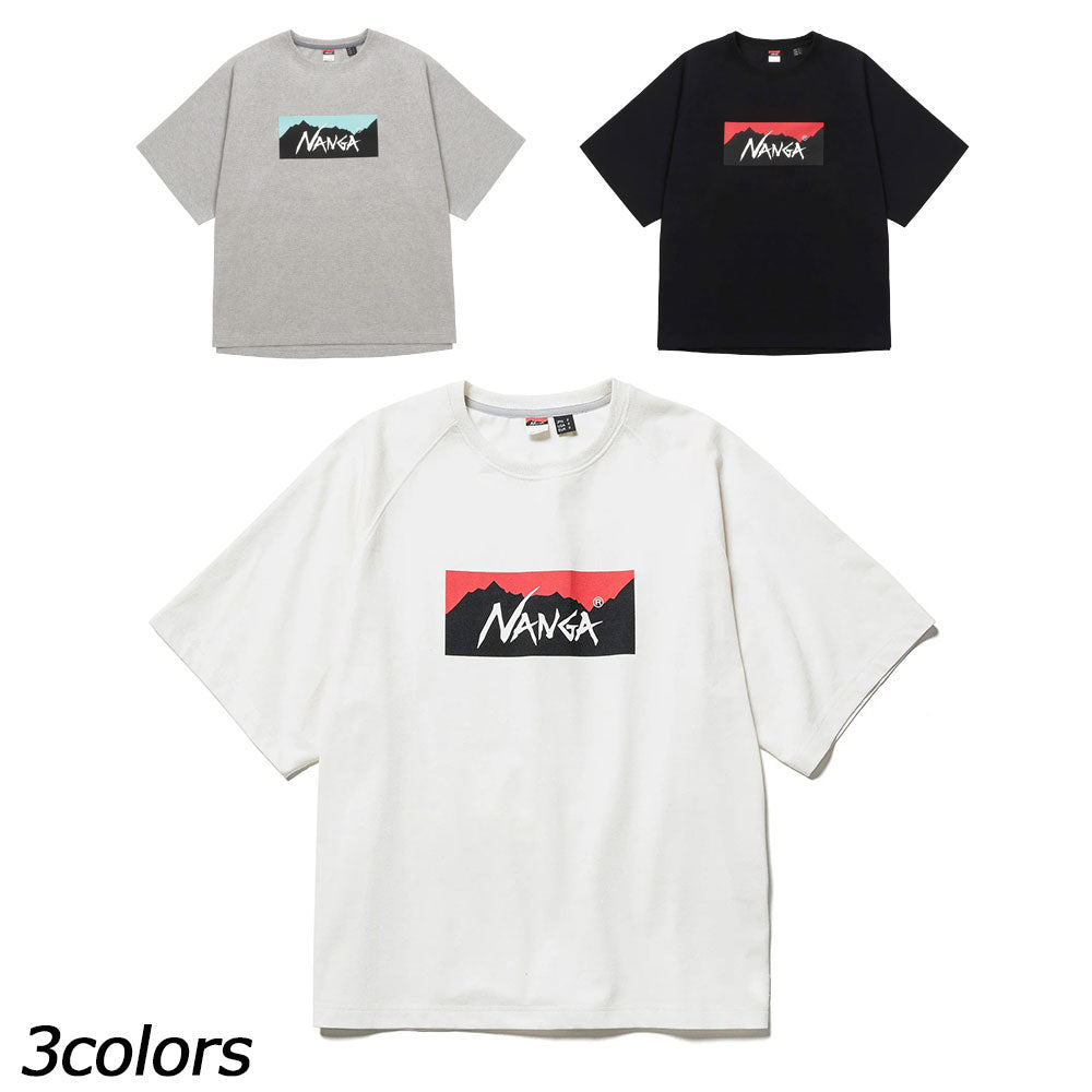 NANGA ECO Hybrid BOX Logo Loose FIT TEE ナンガ エコハイブリッド ボックスロゴ ルーズフィットティー