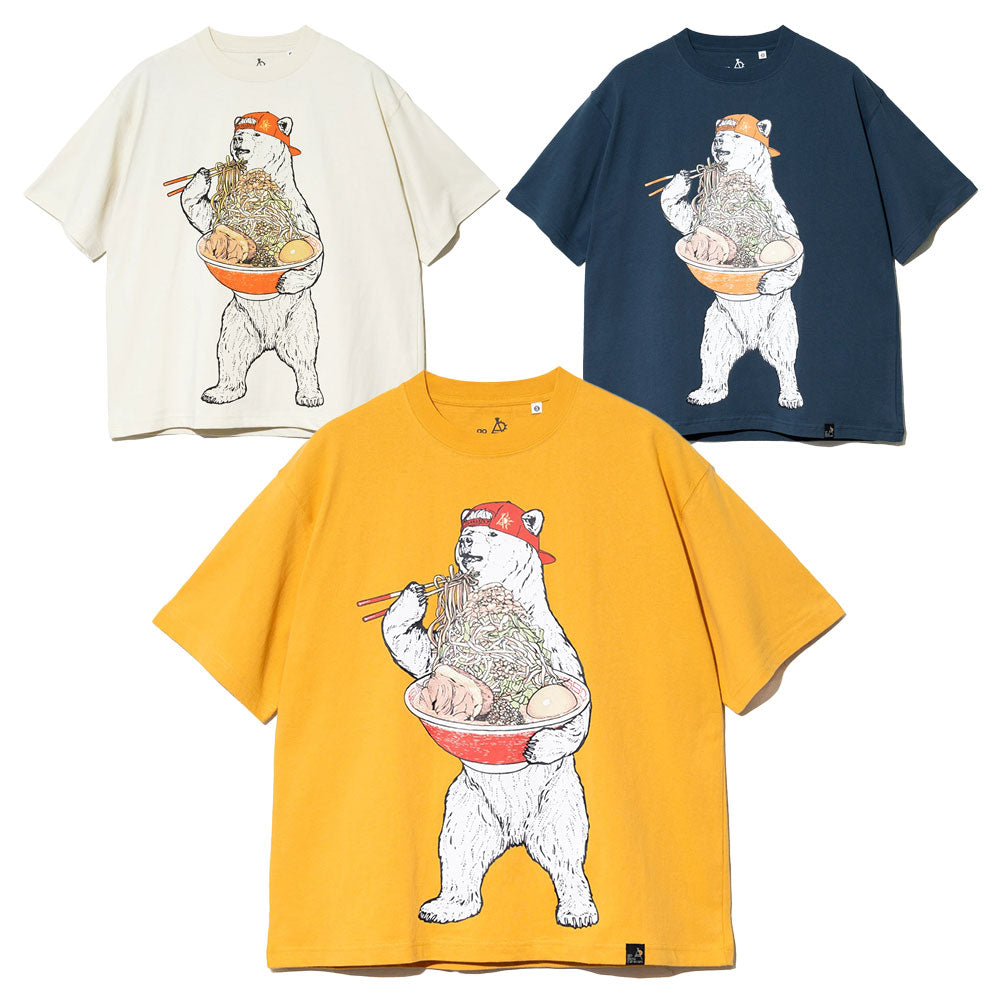 ゴースローキャラバン USA/C 豪快盛りラーメンクマ BIG TEE | APORITO