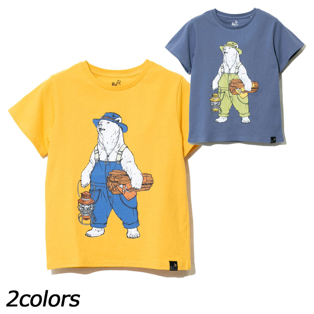 ゴースローキャラバン KIDS USA/C オーバーオールキャンパークマTEE