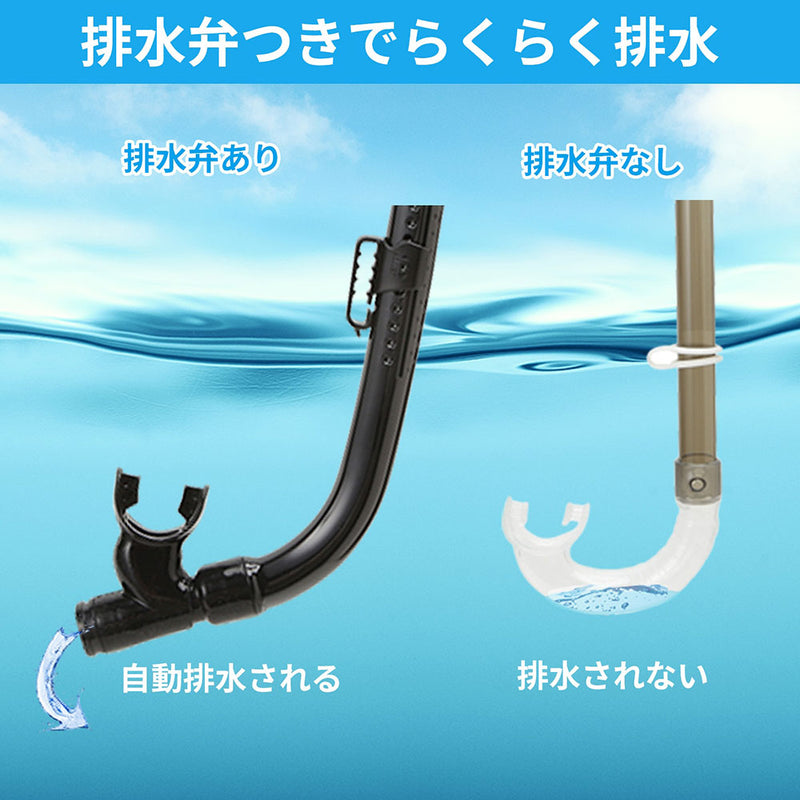 シュノーケル　2セット シュノーケル セット ドライスノーケル 度付き 対応