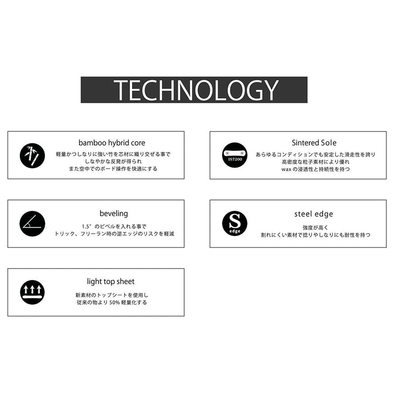 クロージャ マンティス スノーボード ボード ハイブリッドキャンバーモデル ユニセックス