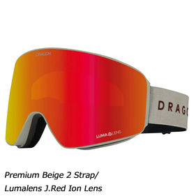 ドラゴン ピーエックスブイ プレミアムベージュ2ストラップ (ジャパンフィット) 25-H0 スノーボード ゴーグル ジャパンルーマレンズ ジャパンフィット
