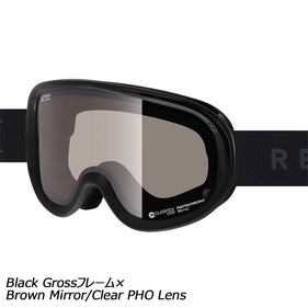 リボルト スパーライトフレーム Black Grossフレーム スノーボード ゴーグル マグネットバックル 調光レンズ