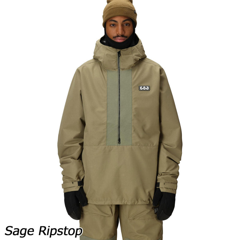 シックスエイトシックス ゴースト2.5アノラック M3WN136 スノーボードウェア ジャケット アノラック かぶり ユニセックス