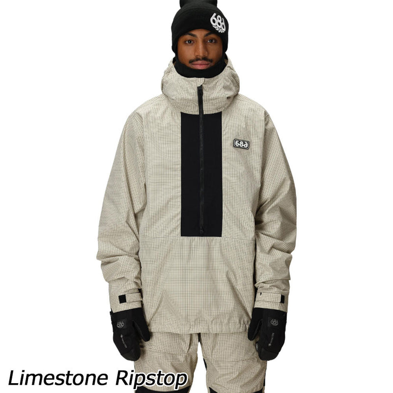 シックスエイトシックス ゴースト2.5アノラック M3WN136 スノーボードウェア ジャケット アノラック かぶり ユニセックス