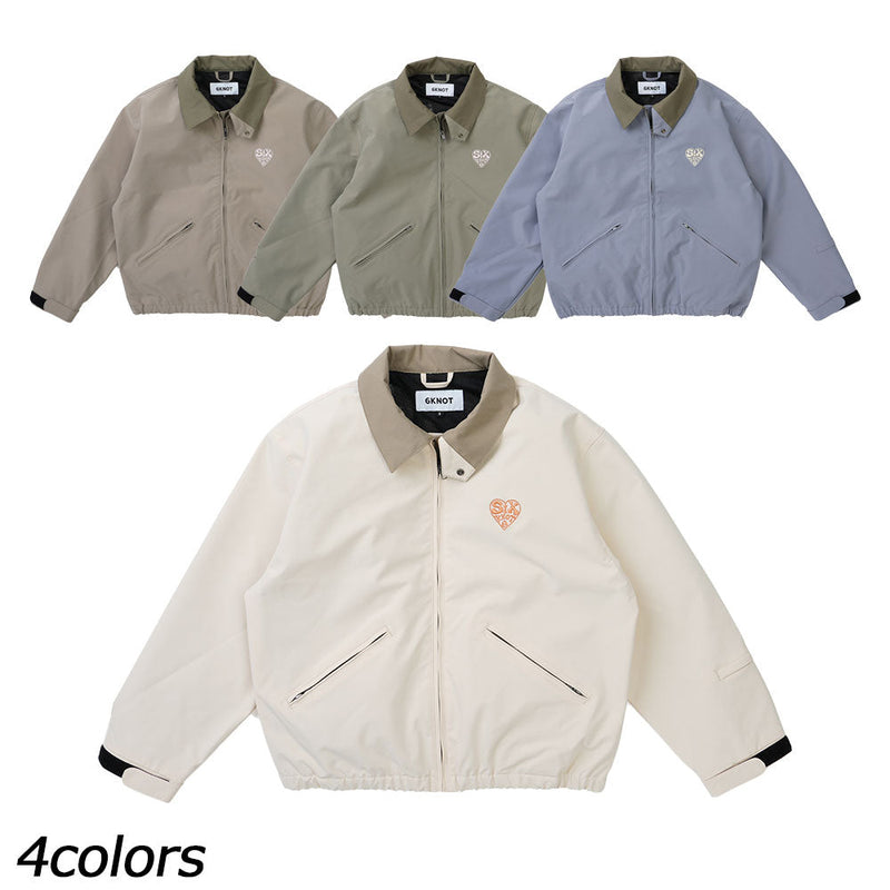 クリーム色 フルジップジャケット ハートロゴ シックスノット トラッカー ジャケット | APORITO（アポリト）公式通販