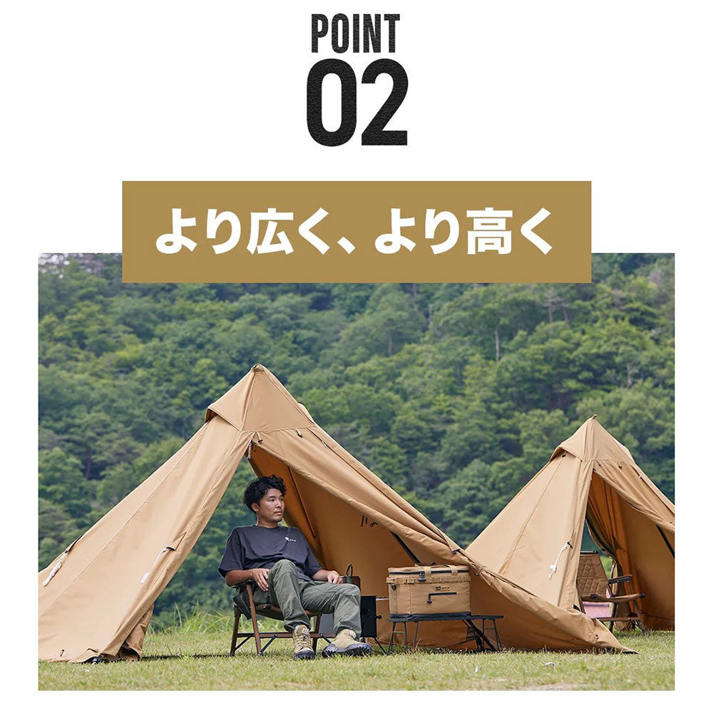 WAQ Alpha TC DX カーキ WAQ Alpha TC SOLO DX &専用フロントウォールセット オリーブ