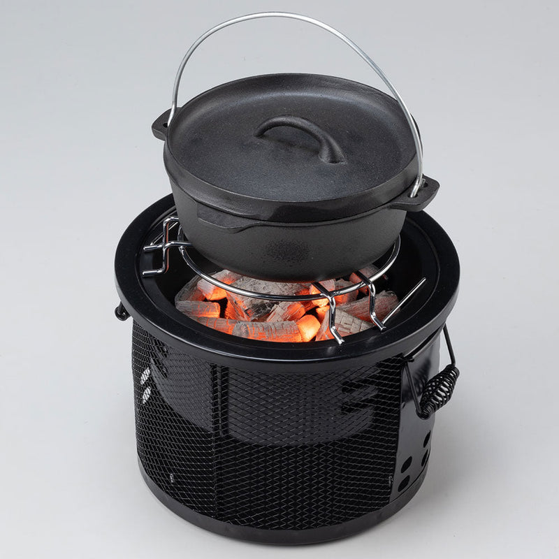 バンドック メッシュシチリン  BD-373BK BBQ コンロ グリル 七輪 (薪・炭使用)