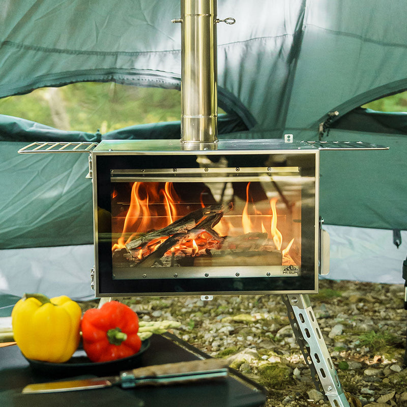 マウントスミ アウトドア薪ストーブ オーラ FG ステンレス SG25FWAR-FG-SUS ストーブ 薪 多次燃焼 癒し チルタイム