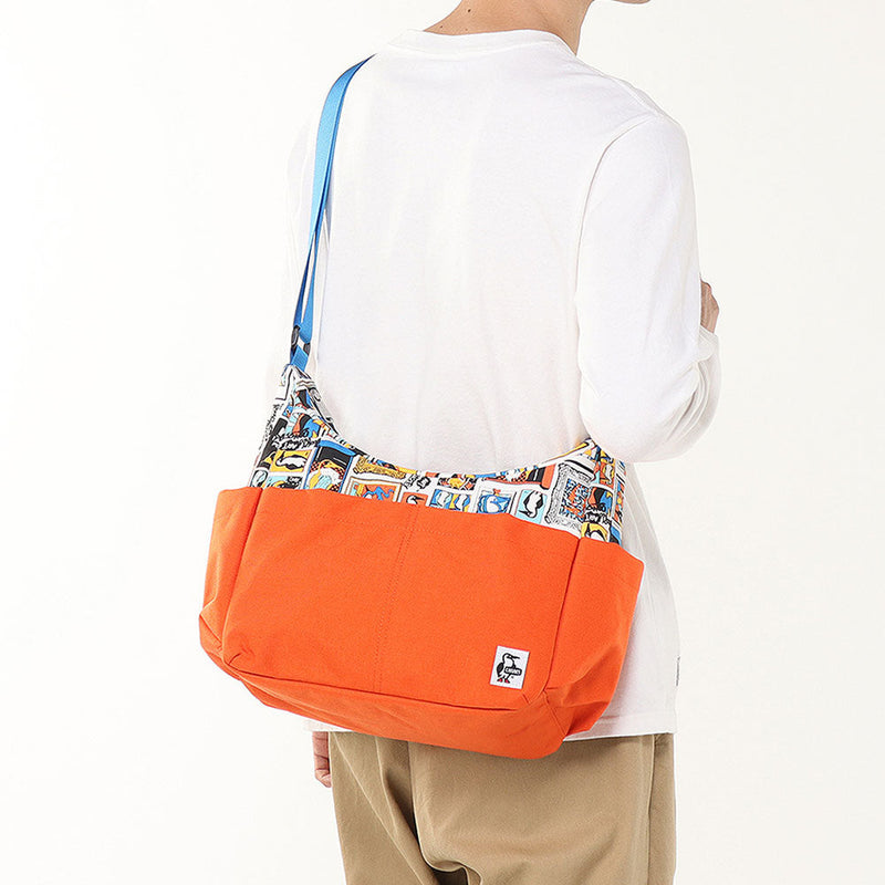 チャムス プレッピーショルダーバッグスウェットナイロン CH60-4008 ショルダーバッグ 容量約10L スウェット 撥水 撥油 防汚