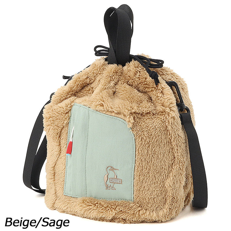 チャムス ブービーエルモショルダーバッグ CH60-4036 ポーチ ショルダーポーチ 巾着 フリース 容量約4L