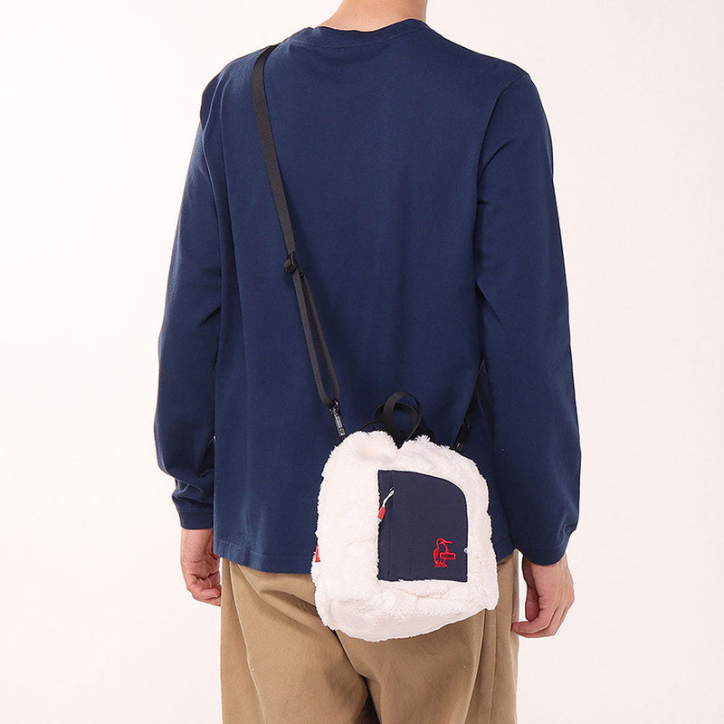 チャムス ブービーエルモショルダーバッグ CH60-4036 ポーチ ショルダーポーチ 巾着 フリース 容量約4L