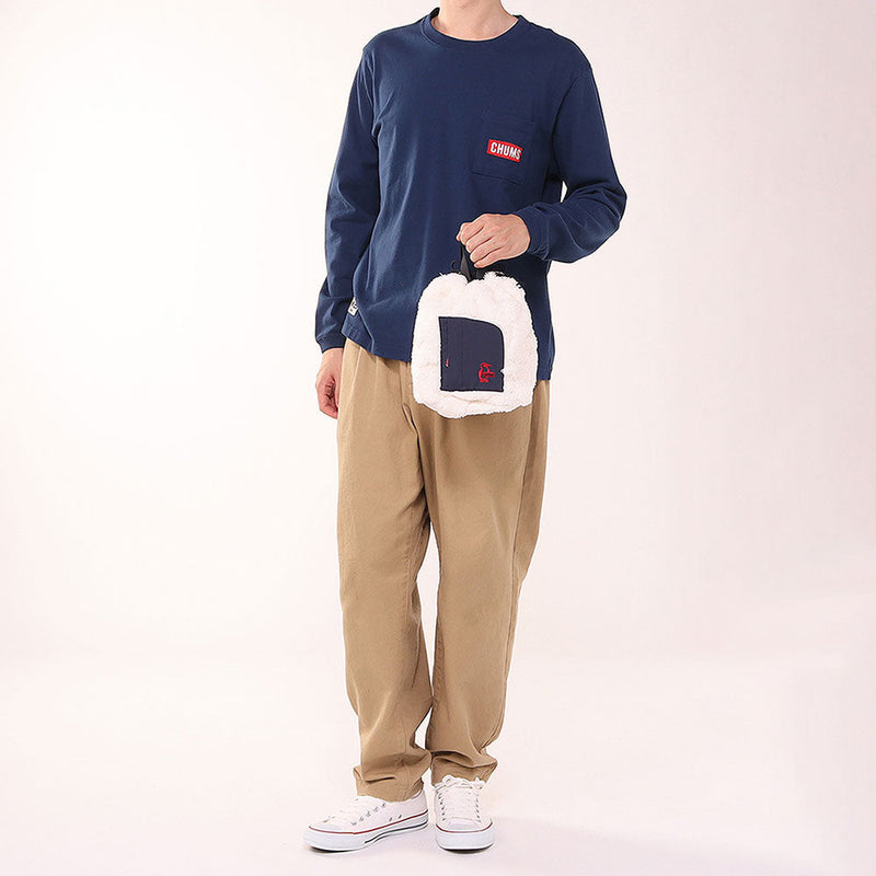 チャムス ブービーエルモショルダーバッグ CH60-4036 ポーチ ショルダーポーチ 巾着 フリース 容量約4L