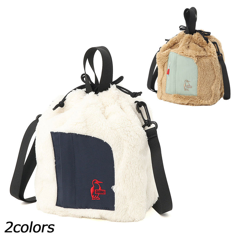 チャムス ブービーエルモショルダーバッグ CH60-4036 ポーチ ショルダーポーチ 巾着 フリース 容量約4L