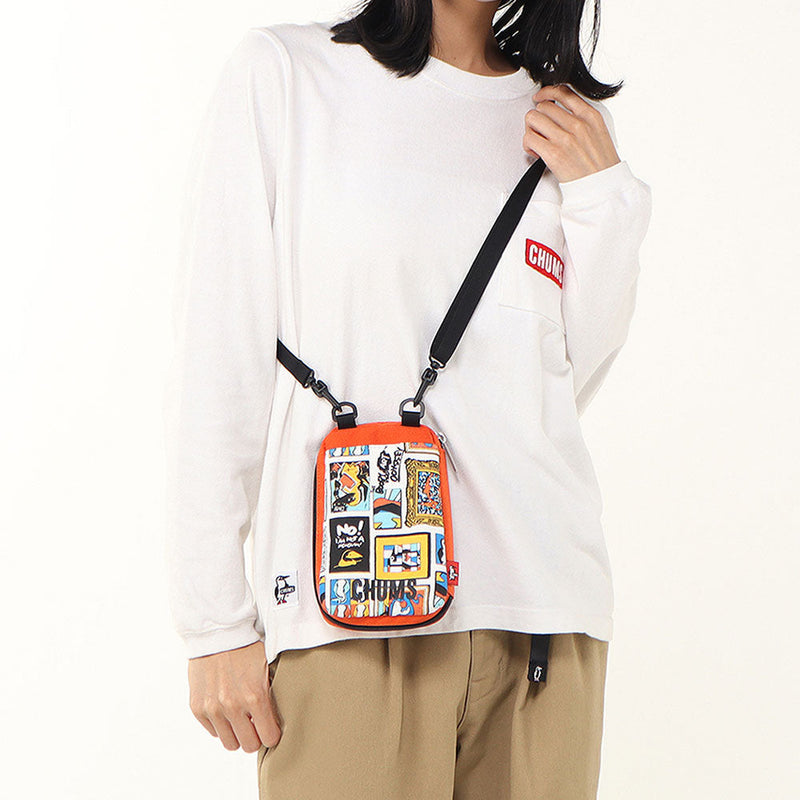 チャムス リバーシブルスマートフォンショルダーバッグスウェットナイロン CH60-4018 ショルダーバッグ リバーシブル スウェット 撥水 撥油 防汚