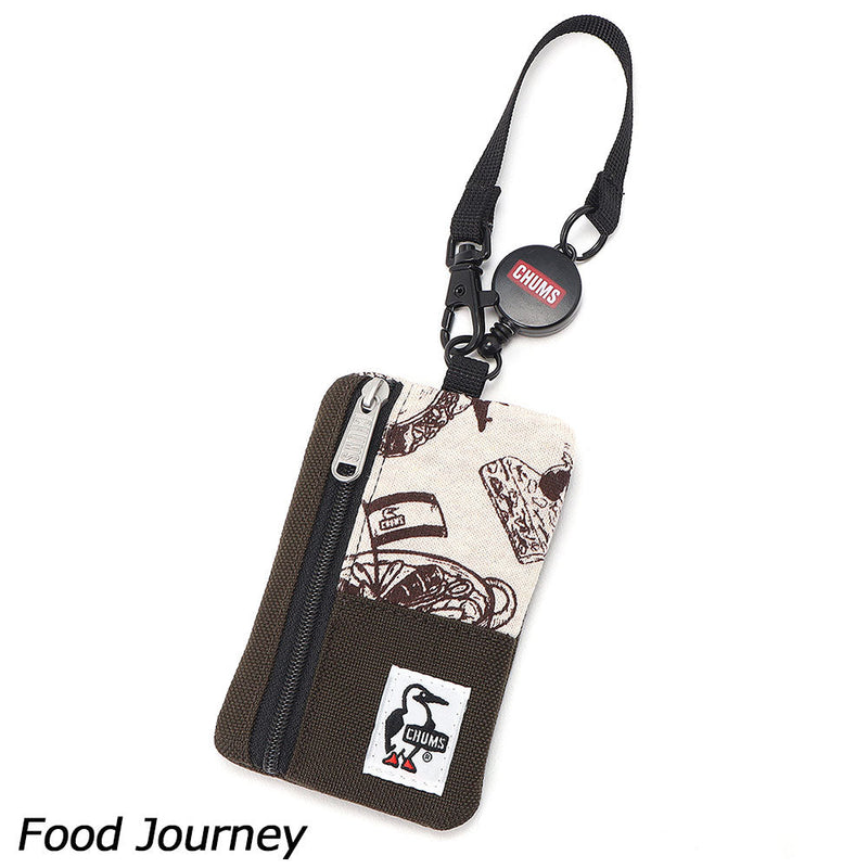 チャムス コミューターパスケーススウェットナイロン CH60-3619 ウォレット 財布 スウェット リール付 撥水 撥油 防汚