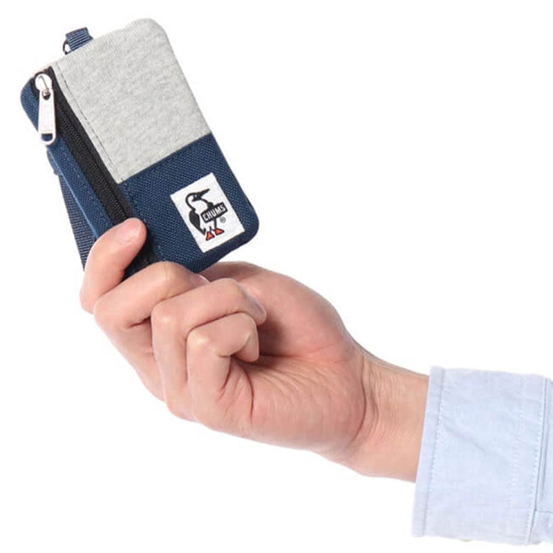 チャムス コミューターパスケーススウェットナイロン CH60-3619 ウォレット 財布 スウェット リール付 撥水 撥油 防汚