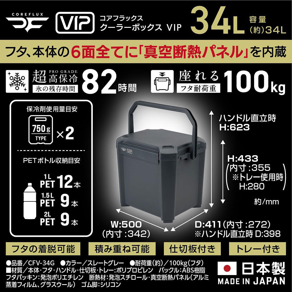 コアフラックス クーラーボックス VIP 34L | APORITO（アポリト）公式