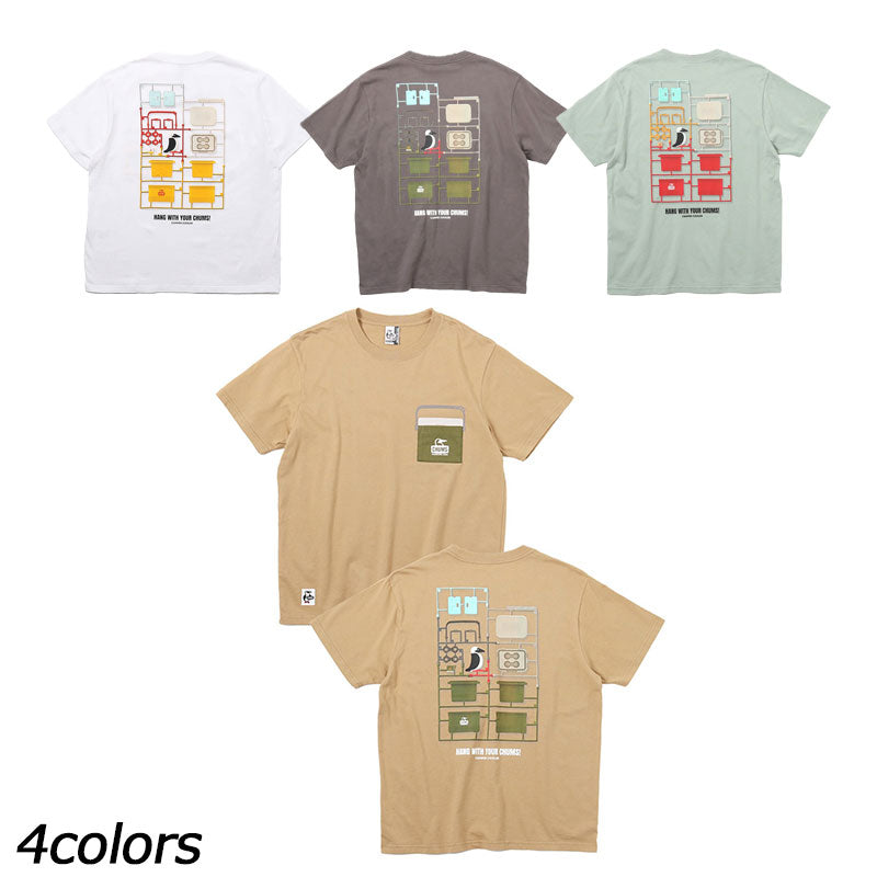 チャムス キャンパークーラーポケットTシャツ Tシャツ 半袖 ユニセックス 親子お揃い