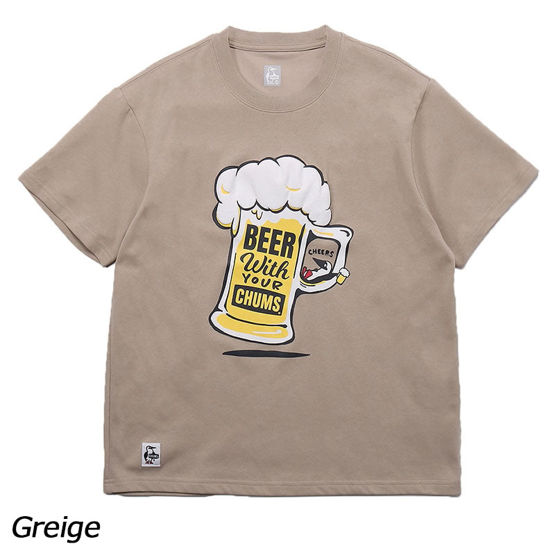 チャムス ビールウィズユアチャムスTシャツ Tシャツ 半袖 吸汗 速乾 接触冷感 メンズ