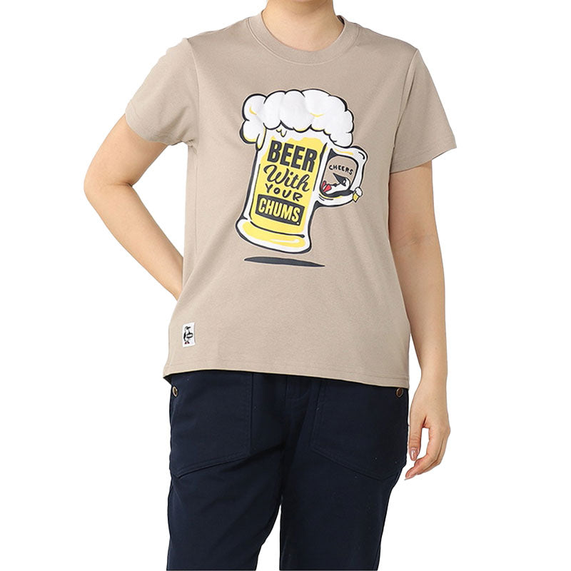 チャムス ビールウィズユアチャムスTシャツ Tシャツ 半袖 吸汗 速乾 接触冷感 メンズ