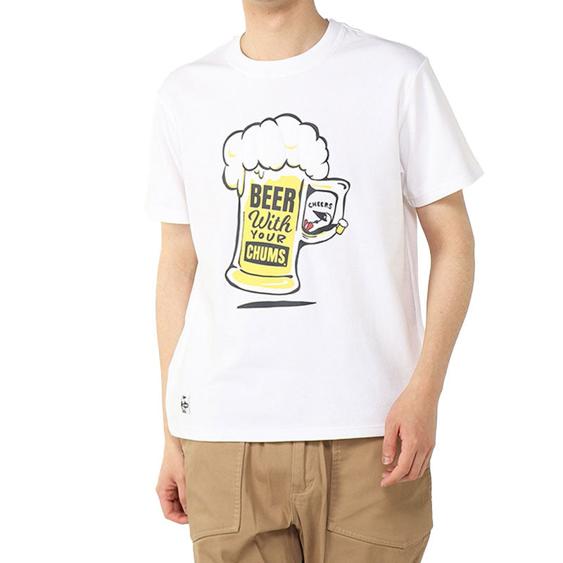 チャムス ビールウィズユアチャムスTシャツ Tシャツ 半袖 吸汗 速乾 接触冷感 メンズ