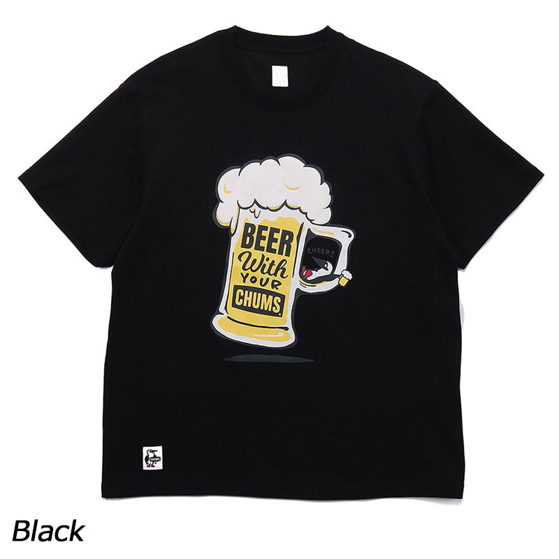 チャムス ビールウィズユアチャムスTシャツ Tシャツ 半袖 吸汗 速乾 接触冷感 メンズ