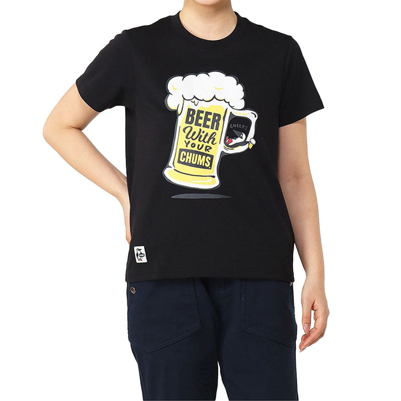 チャムス ビールウィズユアチャムスTシャツ Tシャツ 半袖 吸汗 速乾 接触冷感 メンズ