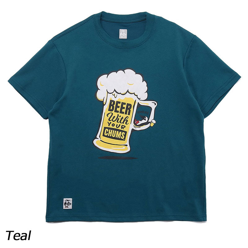 チャムス ビールウィズユアチャムスTシャツ Tシャツ 半袖 吸汗 速乾 接触冷感 メンズ