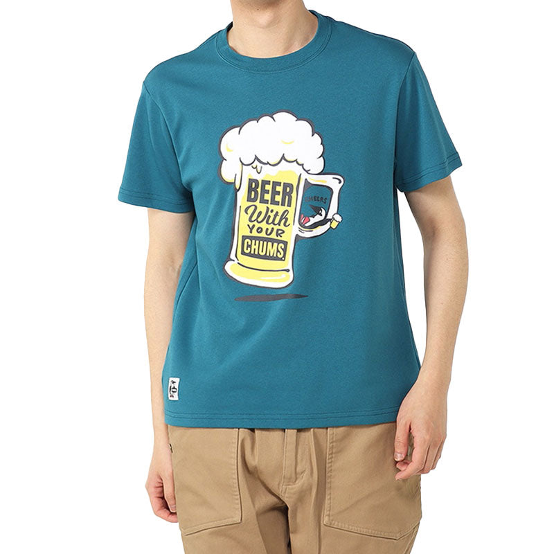 チャムス ビールウィズユアチャムスTシャツ Tシャツ 半袖 吸汗 速乾 接触冷感 メンズ