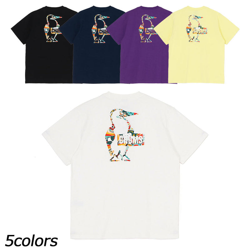 チャムス ブービーロゴハッピーレインボーTシャツ Tシャツ 半袖 ユニセックス