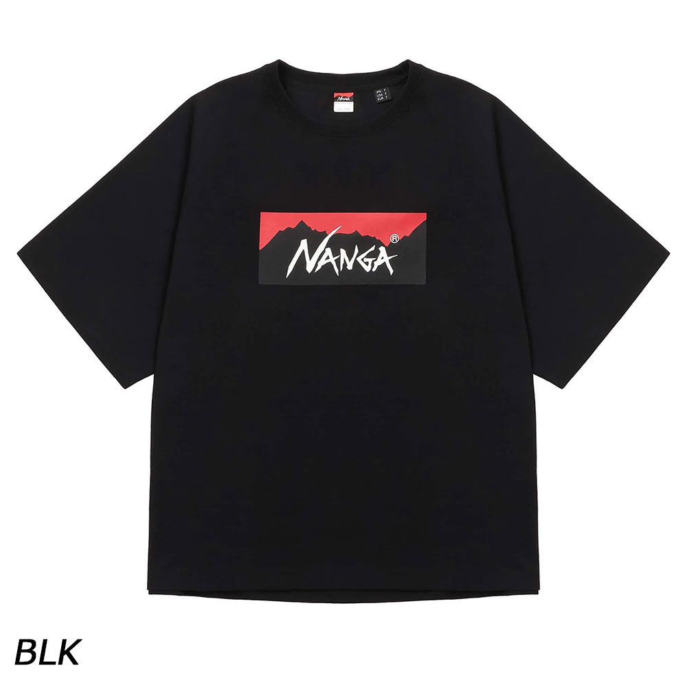 【ナンガ / Tシャツ】 ECO Hybrid BOX Logo Loose FIT TEE / BLK / .