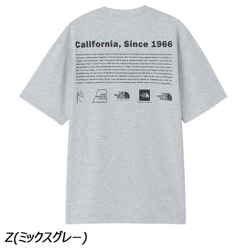 ノースフェイス ショートスリーブヒストリカルロゴティー Tシャツ 半袖 吸汗 速乾 UVガード メンズ