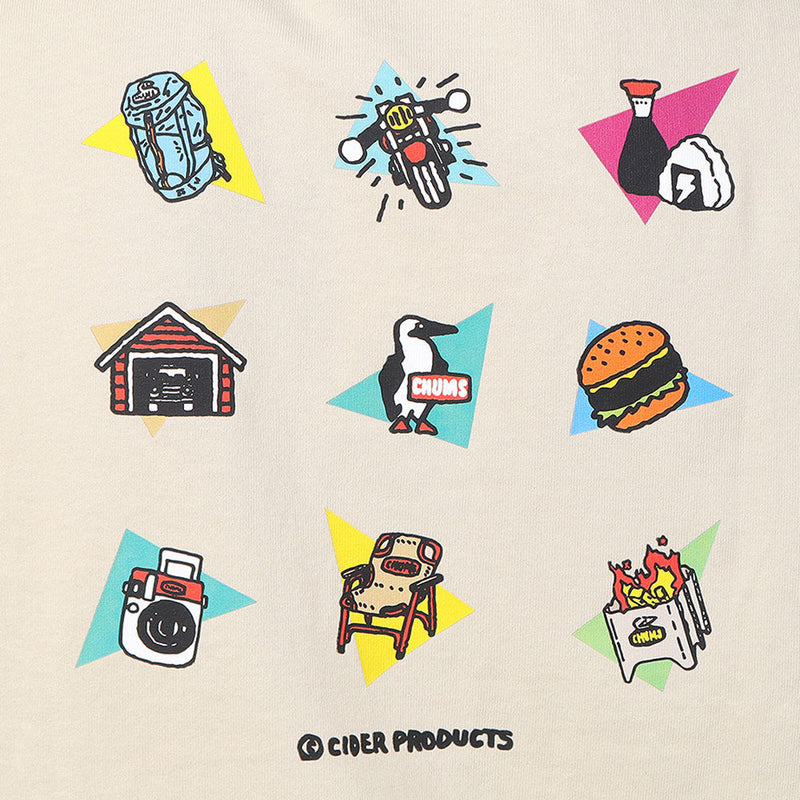 チャムス かせきさいだぁ アラカルトT CH01-2555 Tシャツ 半袖 かせきさいだぁ コラボ ユニセックス