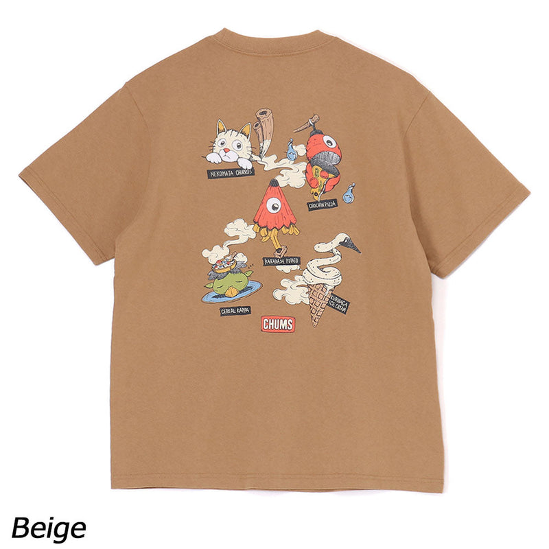 チャムス アンチバグフードヨーカイポケットTシャツ CH01-2508 Tシャツ 半袖 ユニセックス 虫よけ加工 親子お揃い