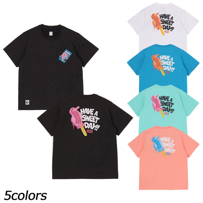 チャムス ハブアスウィートデイ！！ドライTシャツ CH01-2536 Tシャツ 半袖 速乾 遮熱 UVカット ユニセックス 親子お揃い