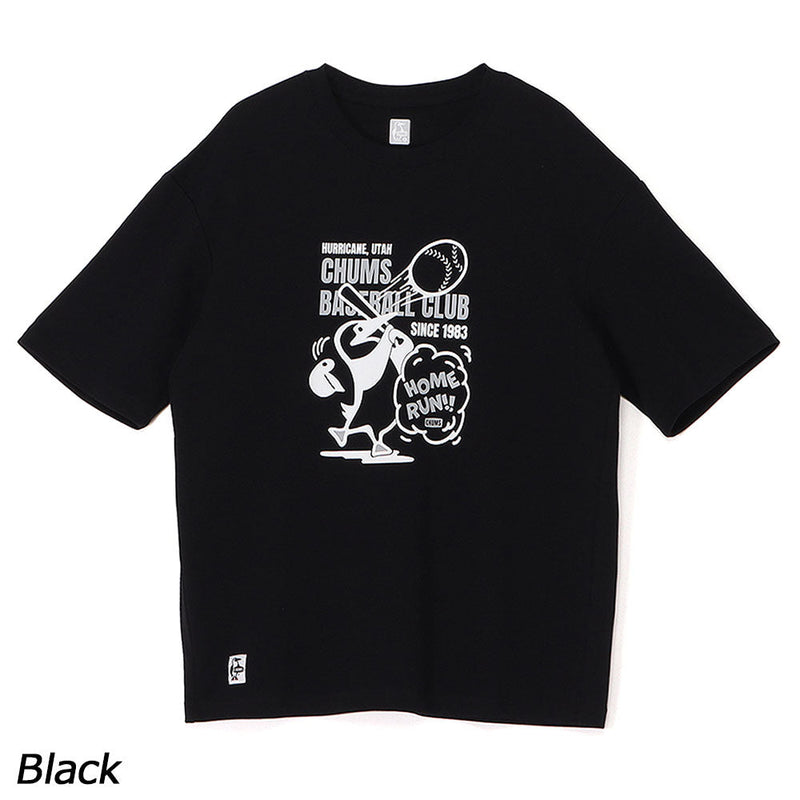 チャムス チャムスベースボールクラブTシャツ CH11-2782 Tシャツ 半袖 吸汗 速乾 接触冷感 オーバーサイズ ユニセックス 親子お揃い