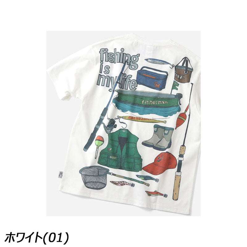 ジムマスター 5.8oz T/Cドライ fishing is my life Tee G533760 Tシャツ 半袖 ユニセックス