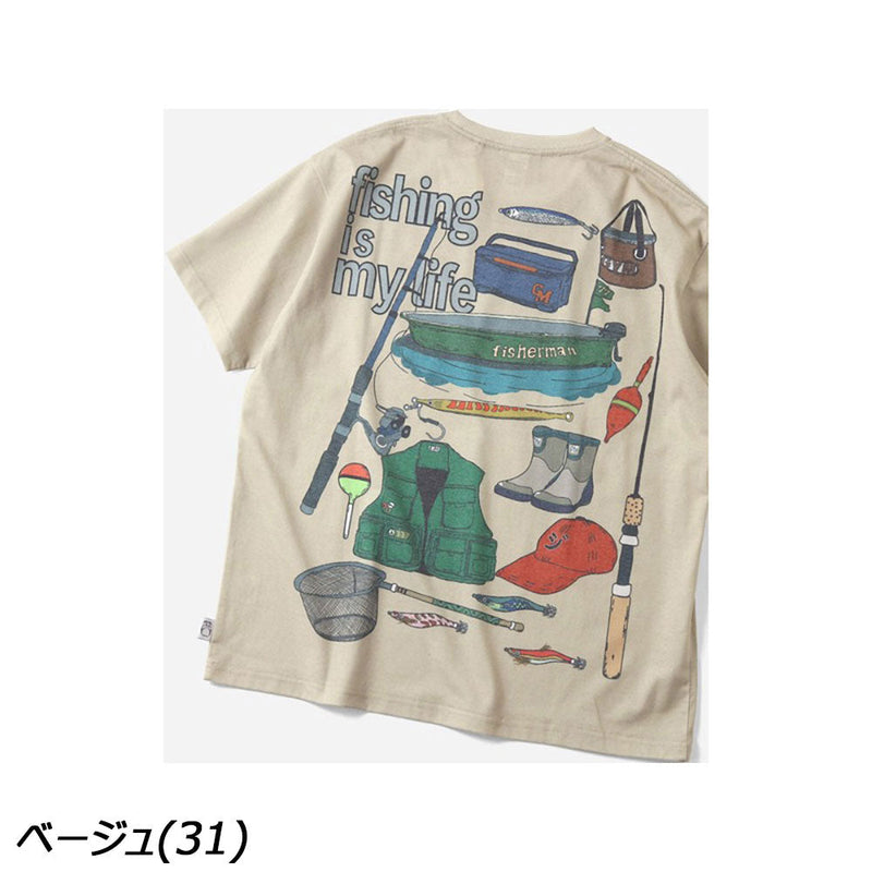 ジムマスター 5.8oz T/Cドライ fishing is my life Tee G533760 Tシャツ 半袖 ユニセックス