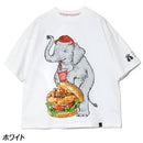 ゴースローキャラバン 【DOMDOM×GSC】味噌ピー チキンバーガーゾウBIG TEE 341963 Tシャツ 半袖 コラボ ユニセックス 341963