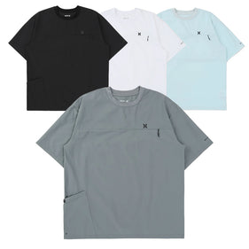 ハーレー ファントムウーブンアイコンオーバーサイズショートスリーブTシャツ MUSS261036 Tシャツ 半袖 ストレッチ 耐久性 軽量 メンズ オーバーサイズ