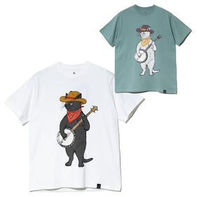 ゴースローキャラバン USA/C バンジョー猫 TEE 702681040010 Tシャツ 半袖 親子コーデ リンクコーデ ユニセックス 361910