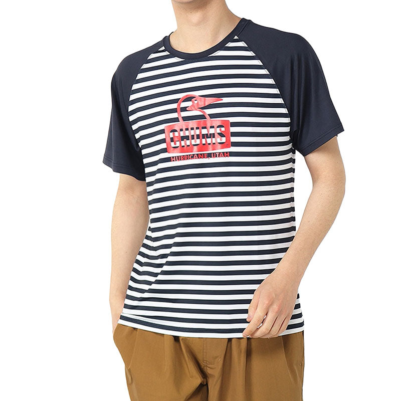 チャムス スプラッシュブービーフェイスTシャツ Tシャツ 長袖 ラッシュガード 日射し対策 UVカット ストレッチ メンズ