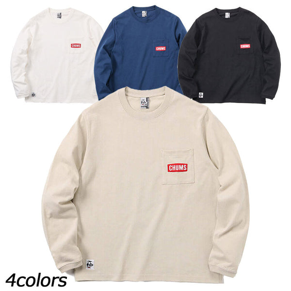 チャムス チャムス チャムスロゴポケットブラッシュドロングスリーブT