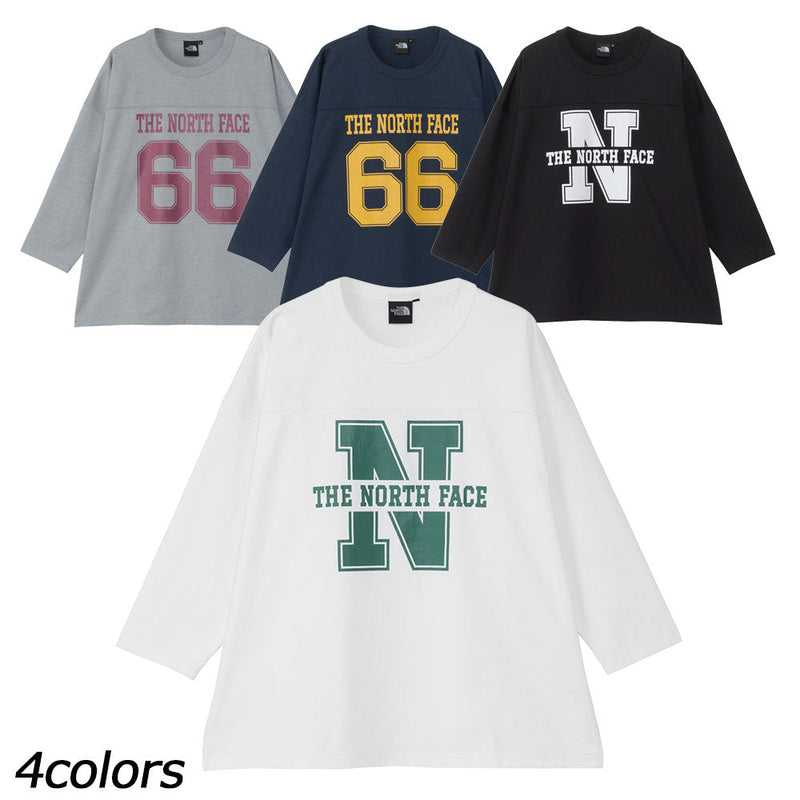 ノースフェイス スリークォーターフットボールティー NT82438 Tシャツ 七分袖 ユニセックス