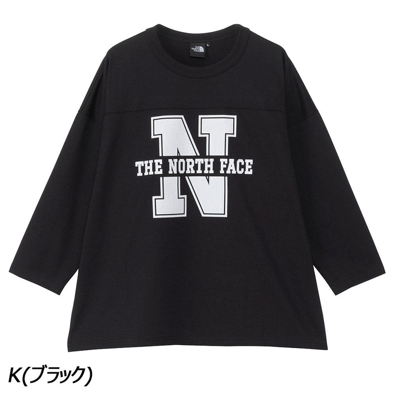 ノースフェイス スリークォーターフットボールティー NT82438 Tシャツ 七分袖 ユニセックス