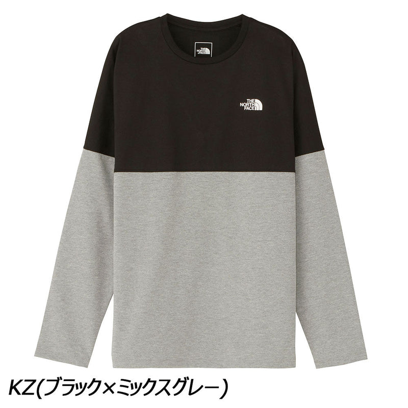 ノースフェイス ロングスリーブバイカラードヌプシティー NT82384 Tシャツ 長袖 UVケア 静電ケア メンズ