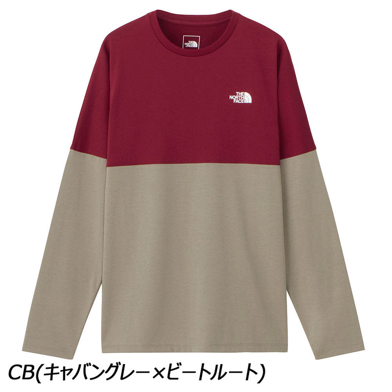 ノースフェイス ロングスリーブバイカラードヌプシティー NT82384 Tシャツ 長袖 UVケア 静電ケア メンズ