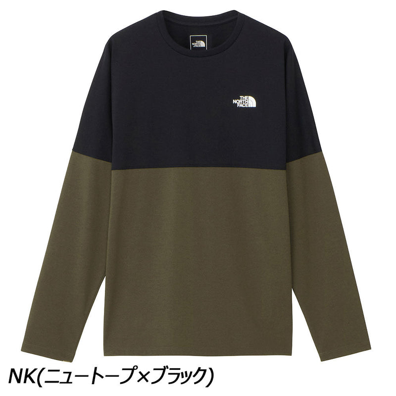 ノースフェイス ロングスリーブバイカラードヌプシティー NT82384 Tシャツ 長袖 UVケア 静電ケア メンズ