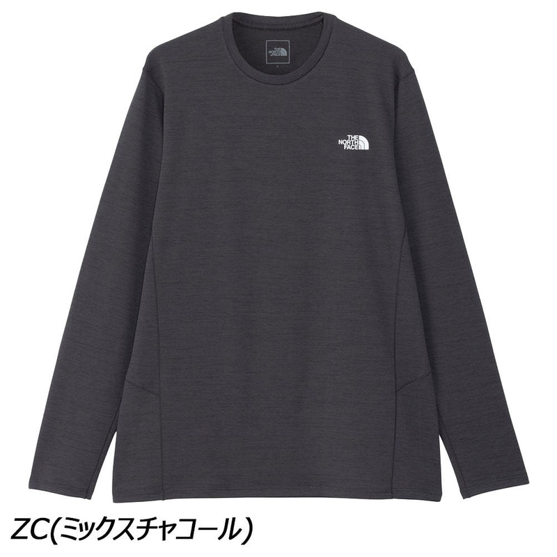 ノースフェイス ロングスリーブフラッシュドライスリーディークルー NT12203 Tシャツ 長袖 吸汗 速乾 抗菌 防臭 UVケア 静電ケア メンズ